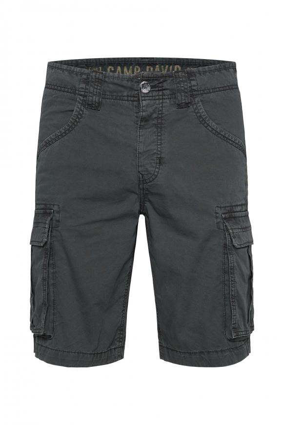 Kurze Cargo Shorts mit Seitentapes green shadow
