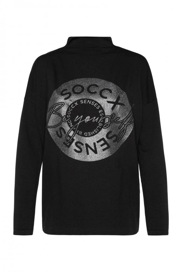 Langarmshirt mit Stehkragen black