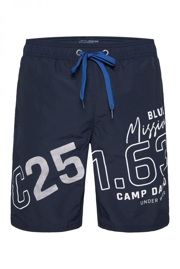 Lange Beachshorts mit Logo-Artwork ocean navy