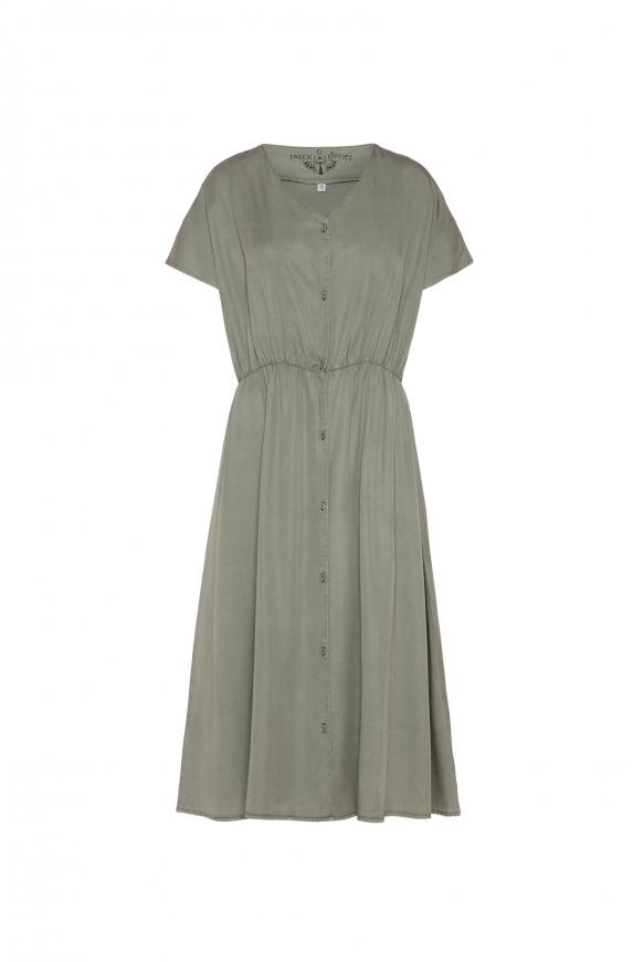 Langes Kleid im Kaftan-Stil sage green