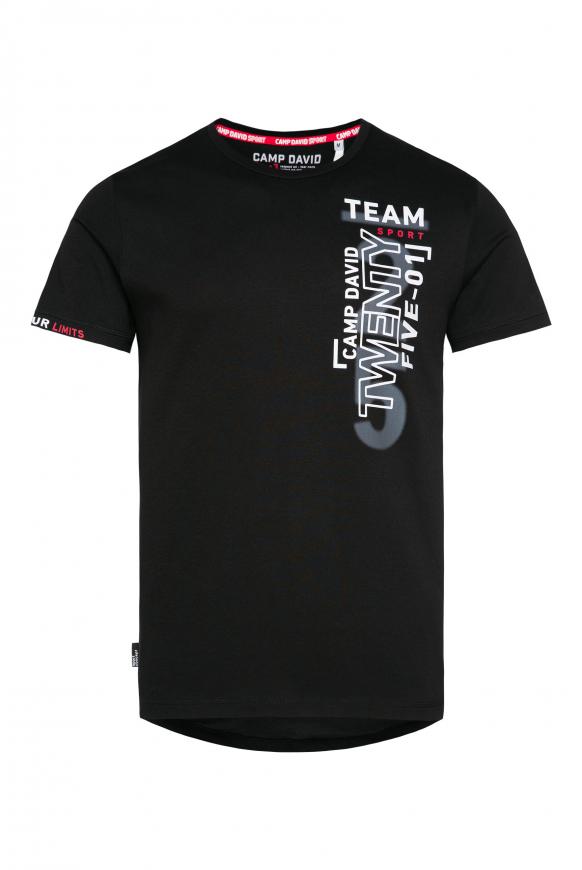Langes T-Shirt mit XL-Rücken-Print black