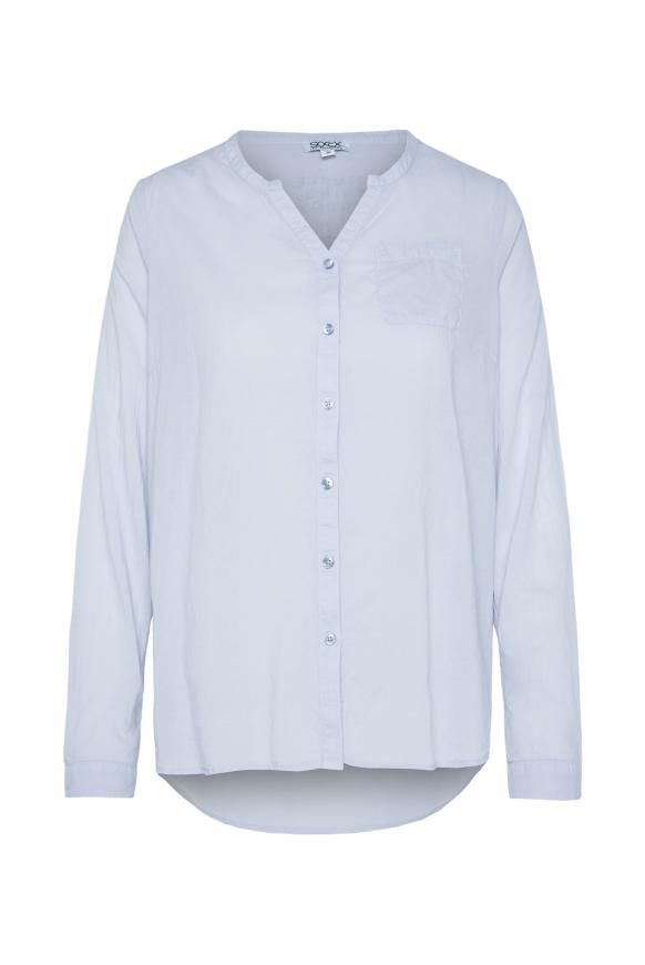 Leichte Bluse mit Brusttasche light blue