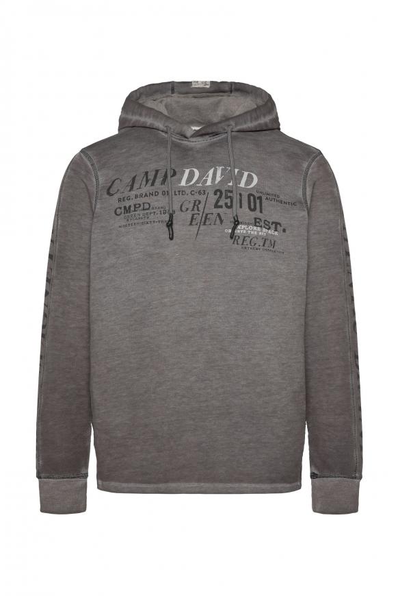 Leichter Hoodie mit vielen Logo Prints mud