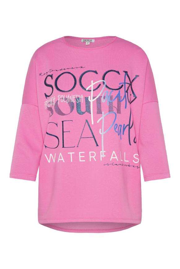 Leichtes Sweatshirt mit Logo Print pink punch