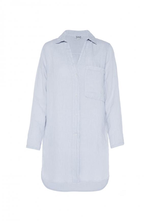Leinenbluse im Tunika-Stil light blue