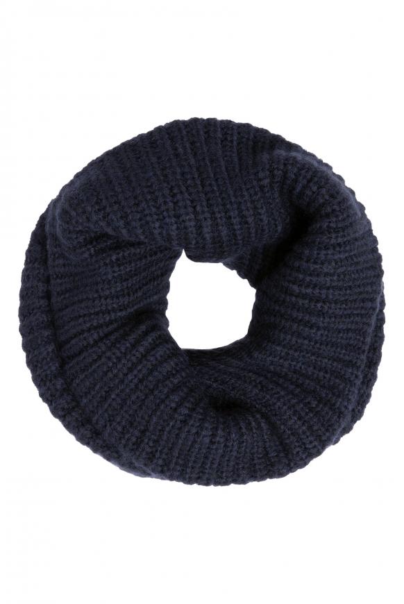 Loop-Schal in Rippstrick navy