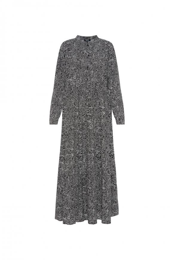 Maxikleid mit Pünktchenmuster black / white