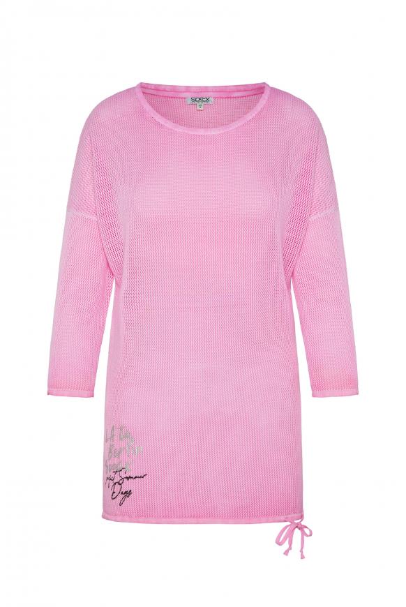 Mesh-Pullover mit Rücken-Artwork pink blush