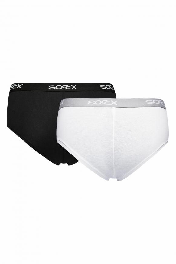 Mini Shorts mit breitem Logo-Bund 2 Pack black / white