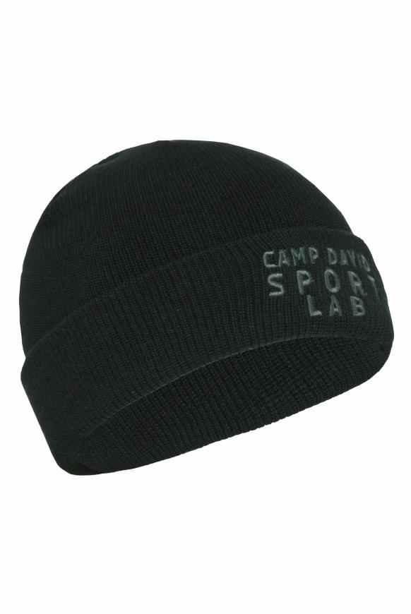 Mütze mit Logostick und Rubber Patch black