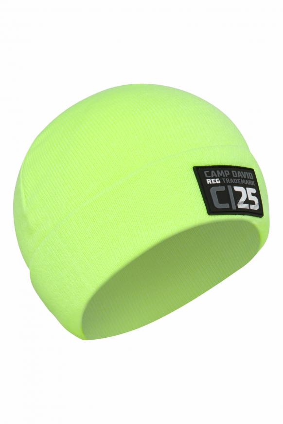 Mütze mit Rubber Patch neon lime