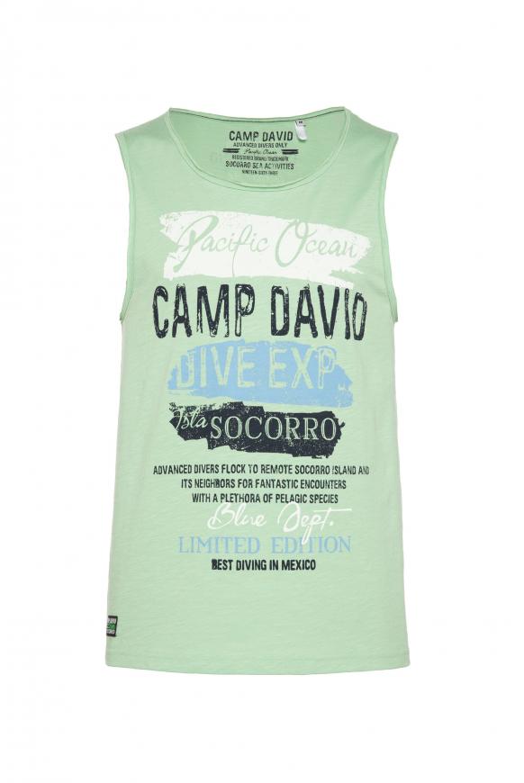 Muskelshirt im Used Look mit Prints light green