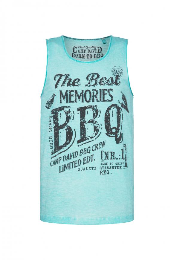 Muskelshirt mit Barbecue Print cool green