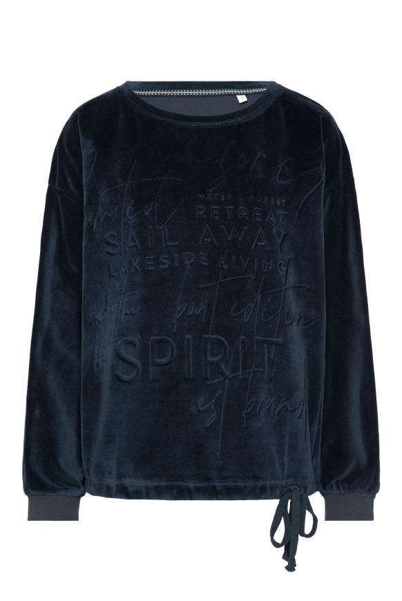 Nicki-Sweatshirt Oversized mit Artwork blue navy