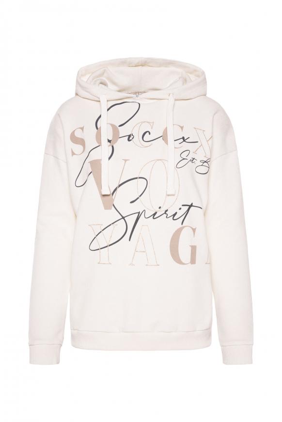 Oversized Hoodie mit Artwork ivory