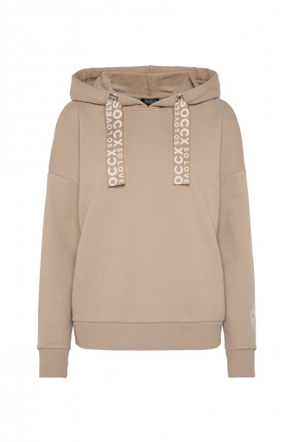 Oversized-Hoodie mit Logo-Bändern sandpaper