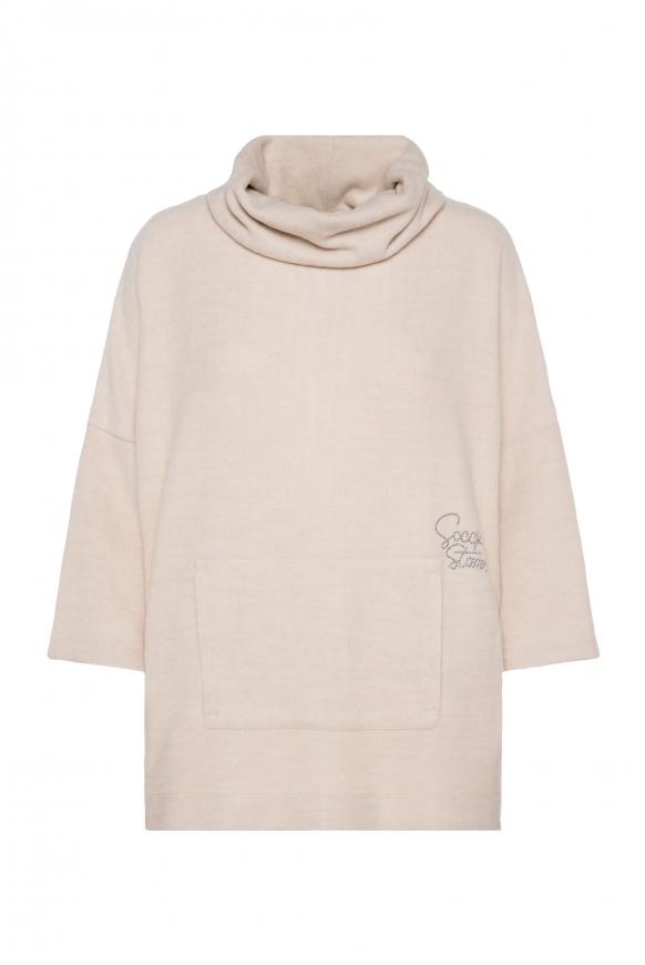 Oversized-Pullover mit Kängurutasche cool sand mel.