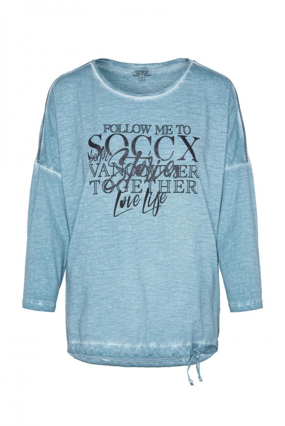 Oversized-Shirt mit Schulter-Detail und Print amazing sky