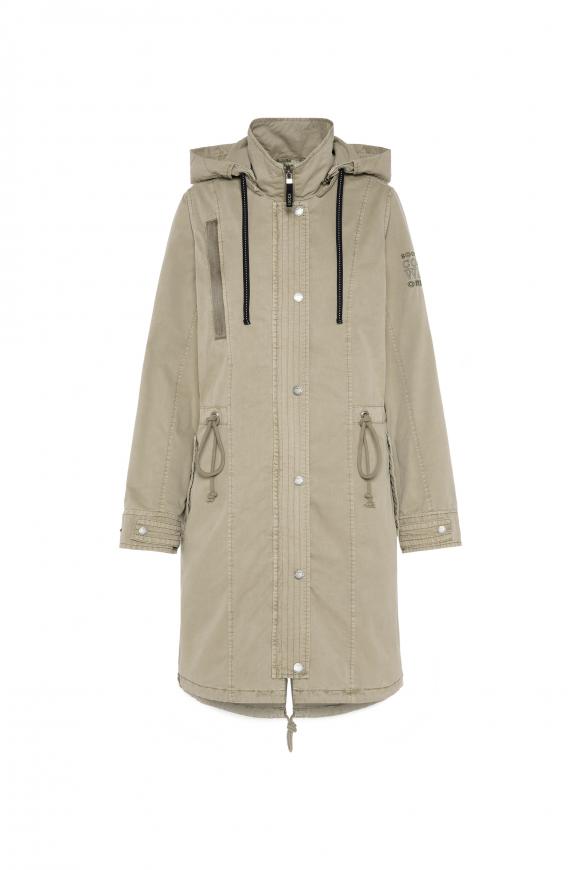 Parka mit Kapuze und Rücken-Artwork soft olive