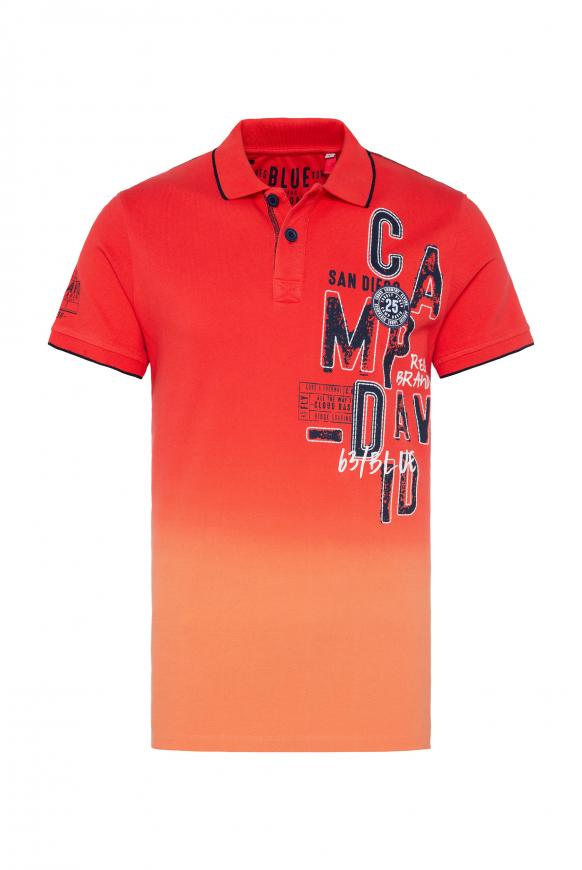 Pikee-Polo Dip Dye mit Logo Artwork sunstone / red sun