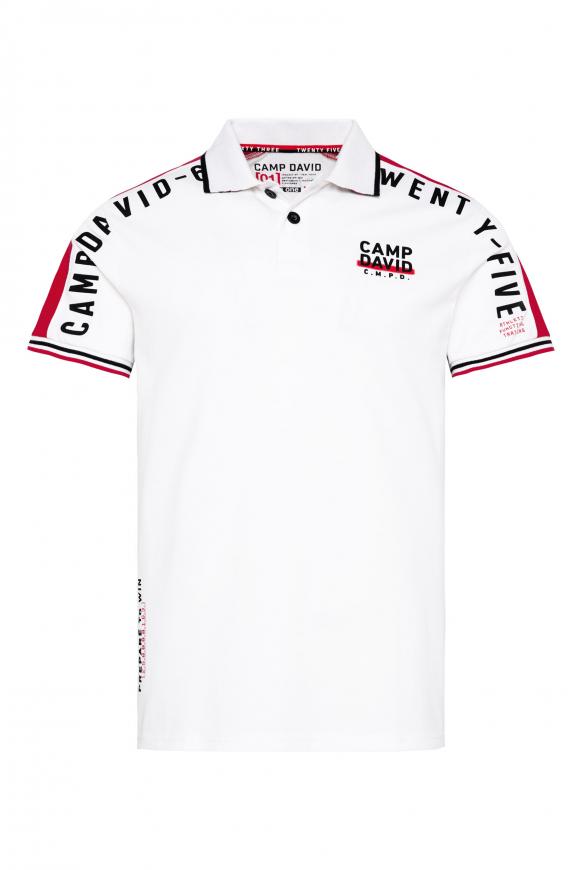 Pikee-Polo mit Colour-Blocking opticwhite