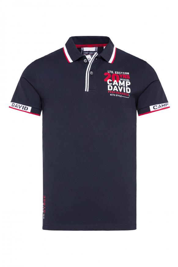 Pikee-Polo mit Logo Artworks blue navy