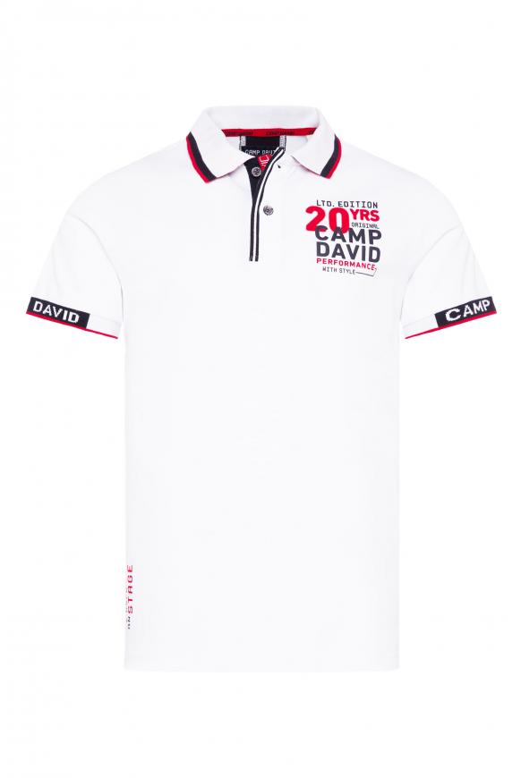 Pikee-Polo mit Logo Artworks opticwhite