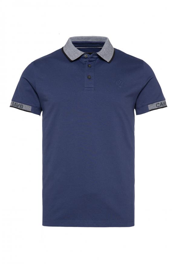 Pikee-Polo mit Two-Tone-Details midnight sky