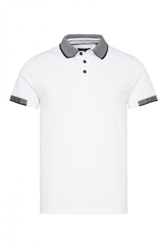 Pikee-Polo mit Two-Tone-Details opticwhite