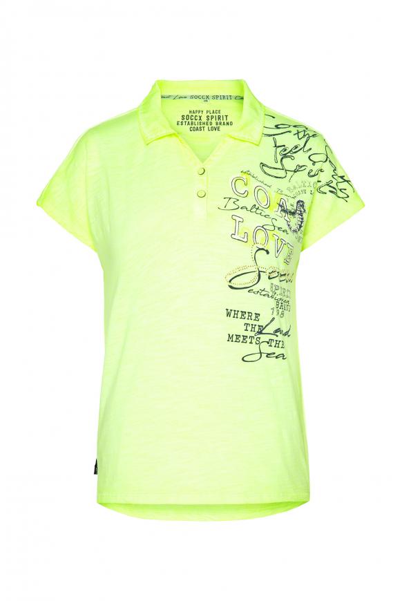 Poloshirt aus Flammgarn mit Artwork super lemon