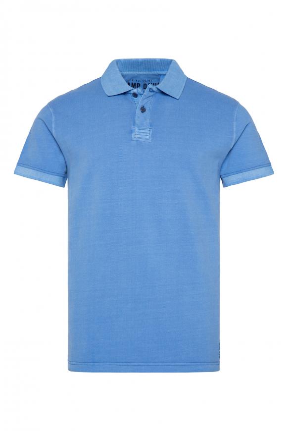 Poloshirt aus Pikee mit Logostick scuba blue