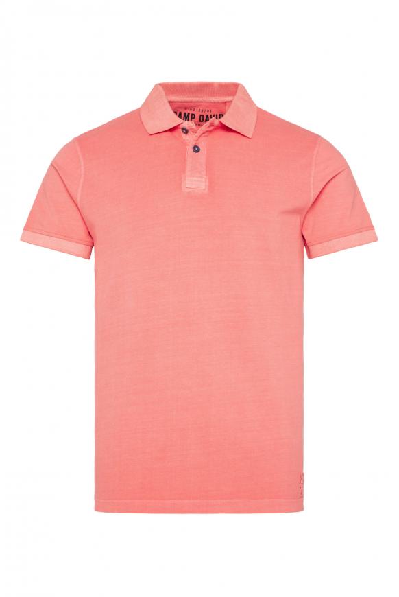 Poloshirt aus Pikee mit Logostick peach red