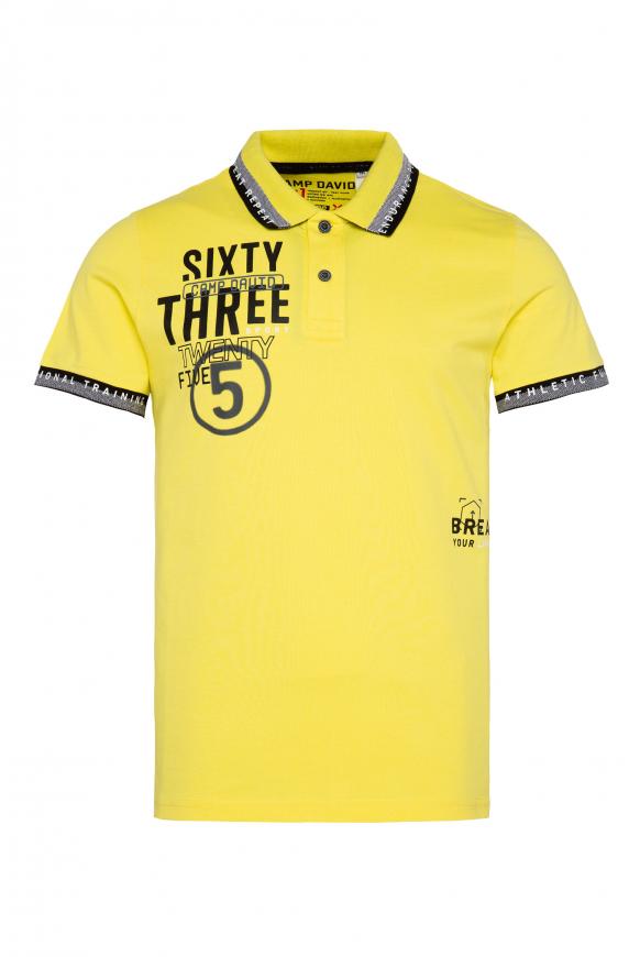 Poloshirt mit Two-Tone-Details active yellow