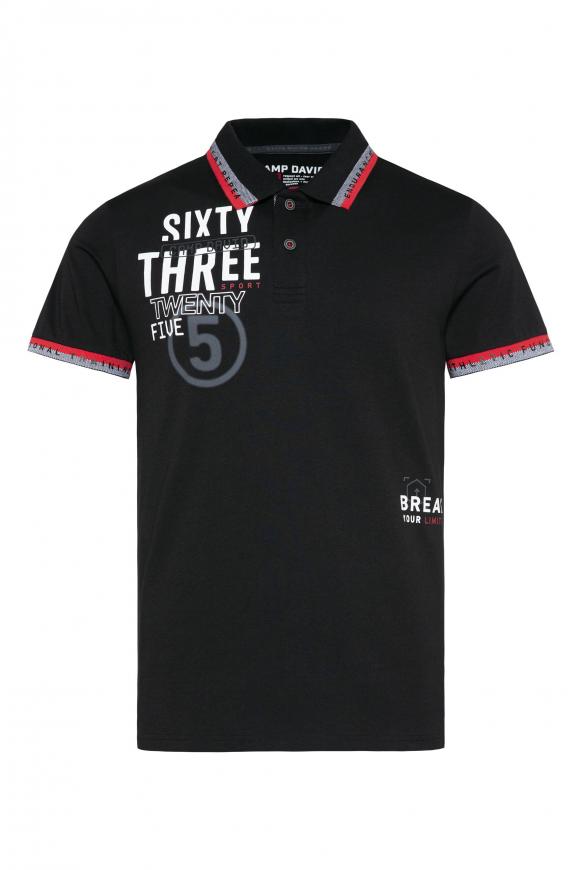Poloshirt mit Two-Tone-Details black