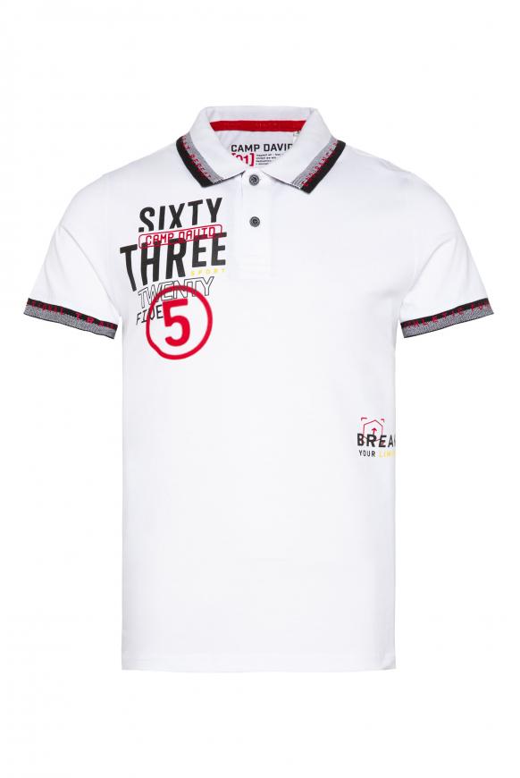 Poloshirt mit Two-Tone-Details opticwhite