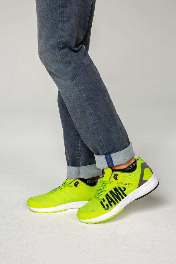 Power Sneaker mit Strick-Struktur und Logo neon yellow