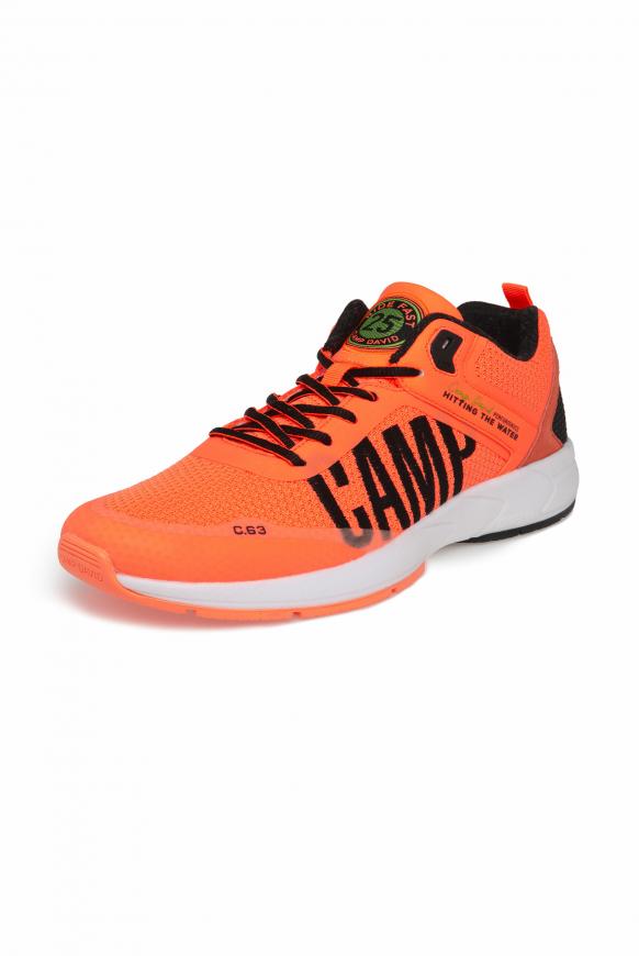 Power Sneaker mit Strick-Struktur und Logo speed orange