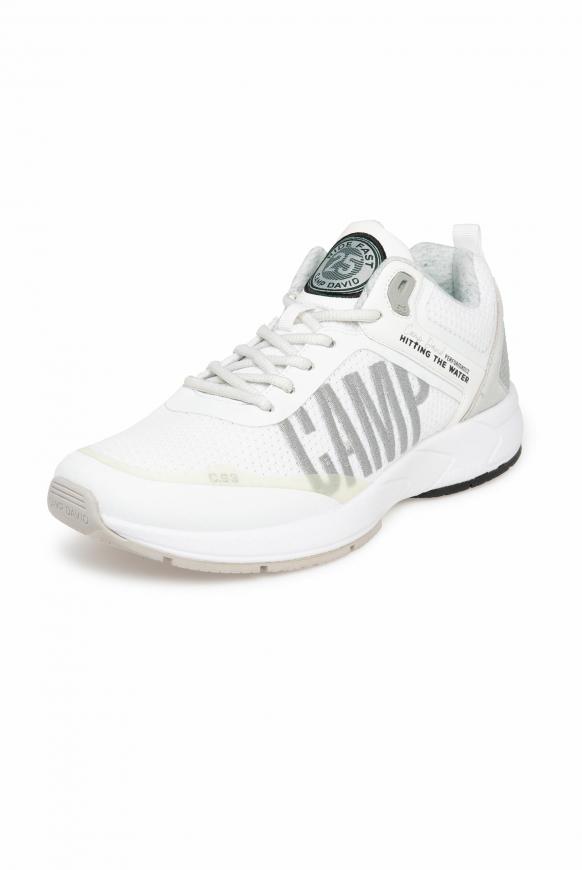 Power Sneaker mit Strick-Struktur und Logo white