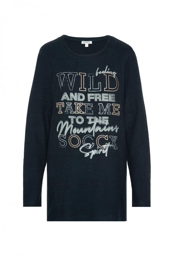 Pullover mit asymmetrischer Naht horizon navy