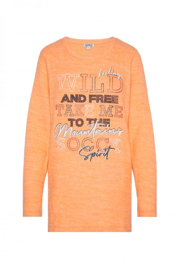 Pullover mit asymmetrischer Naht apricot blush