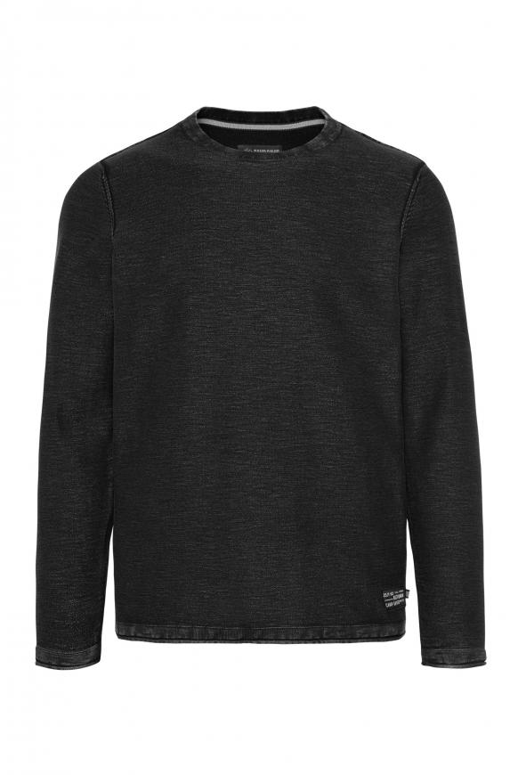 Pullover mit Used-Optik black