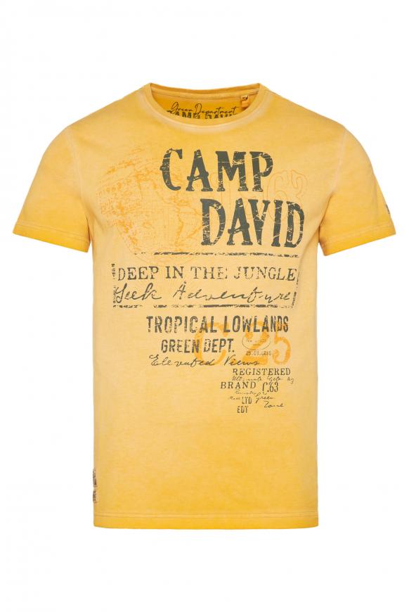 Rundhalsshirt mit beidseitigen Logo Prints