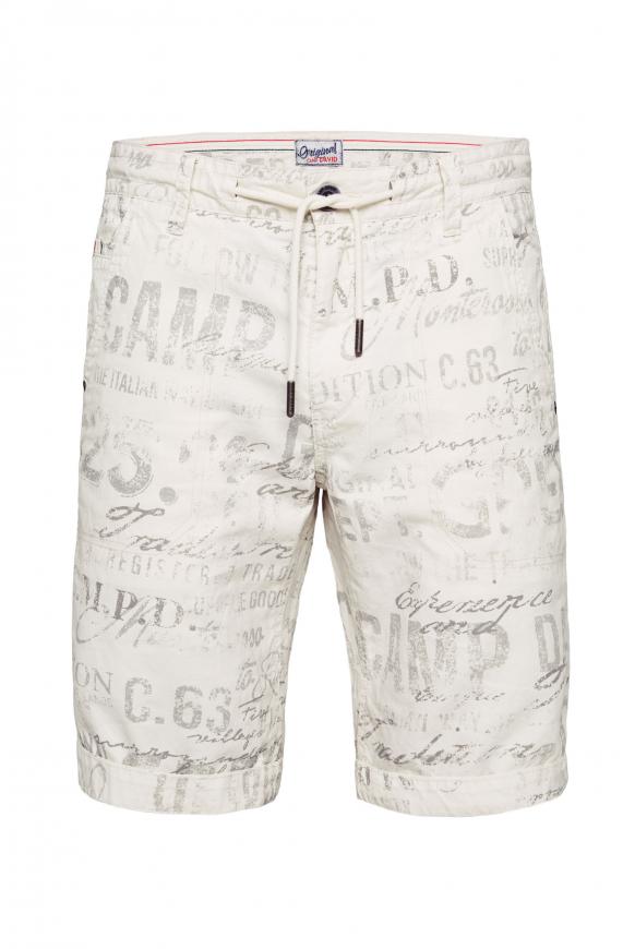 Shorts mit All Over Print kitt