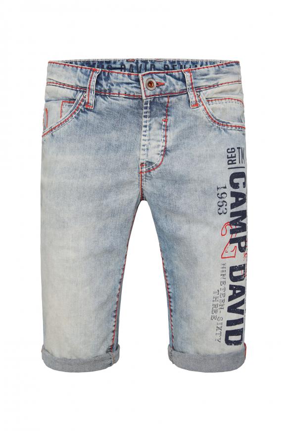 Skater Jeans RO:BI mit Logo Print light washed