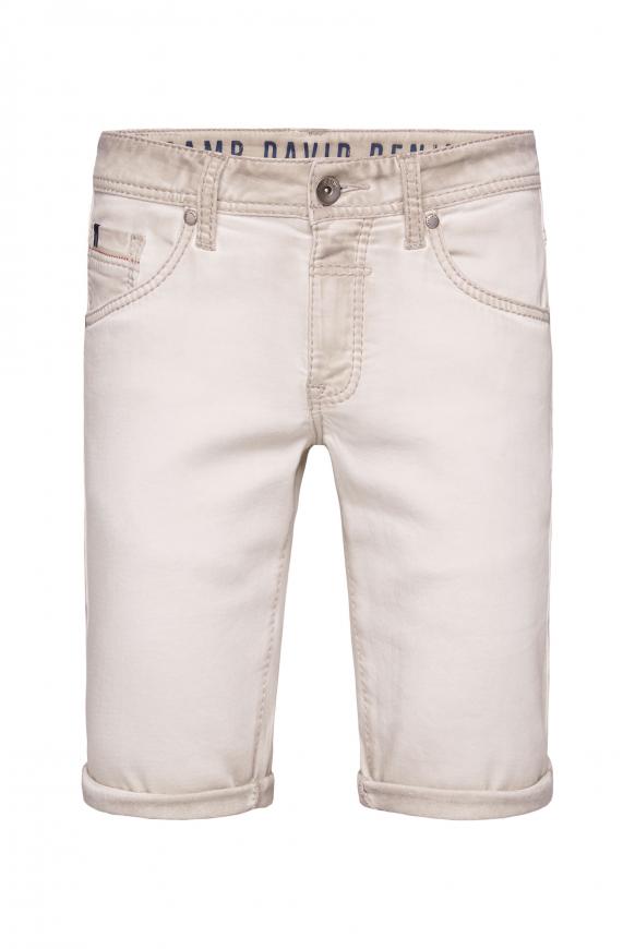 Skater Jeans Shorts DA:VD aus Sweatmaterial beige