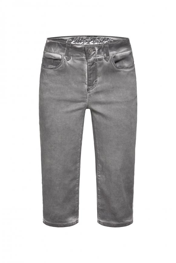Skater Jeans Shorts mit Turn-Up-Saum black