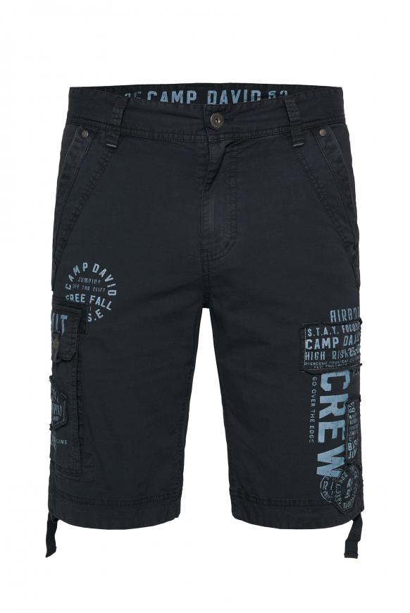 Skater Shorts mit Label-Applikationen deep sea