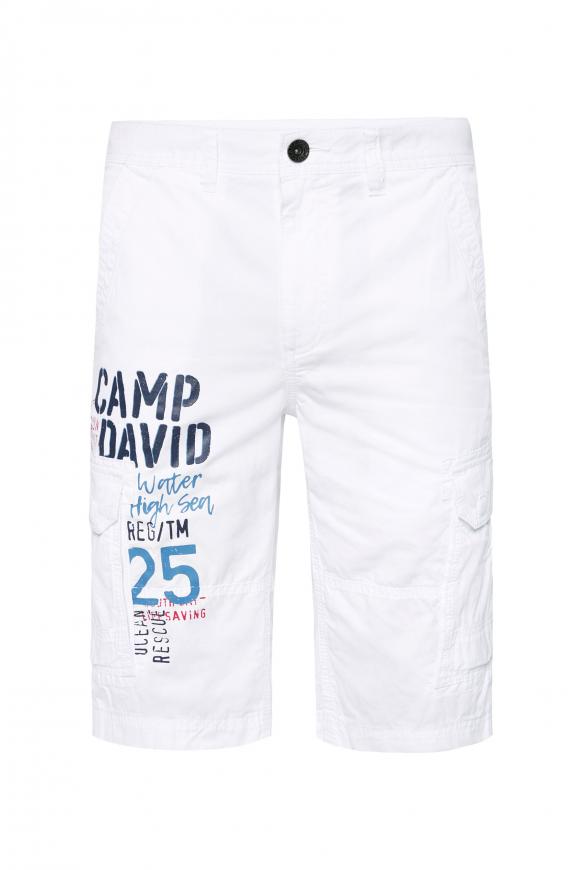 Skater Shorts mit Logo Print opticwhite
