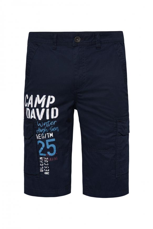 Skater Shorts mit Logo Print blue navy