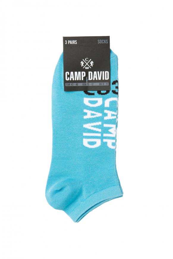 Sneakersocken im Dreierpack power blue